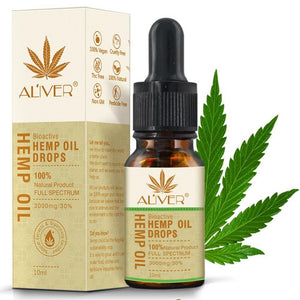 10ml/30ml Organic Hemp Seed Oil Drops Essential Oil Reduce Stress Pain Relief Sleep Aid