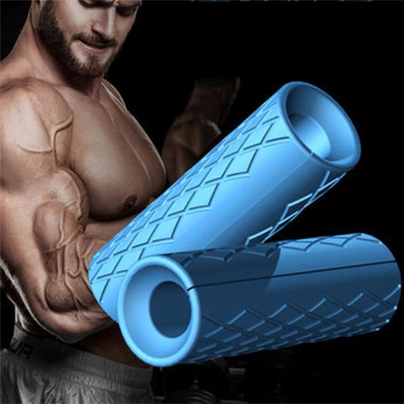 1PCS New Dumbbell Barbell Grips Fat Grip Thick Bar Handles Pull Up Weightlifting Support Silicon Anti-Slip Protect Pad Fitness