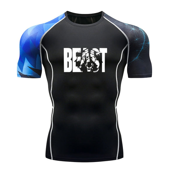 2019 Fashion running Men Breathable Tee Tight Casual Summer Top