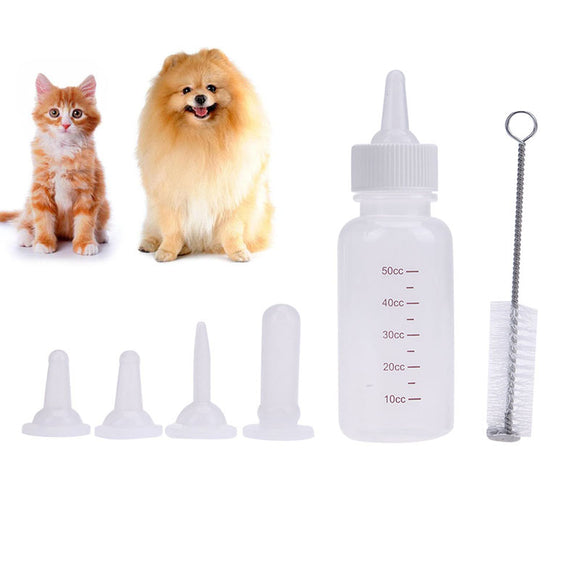 50ML Puppy Kitten Feeding Bottle Pet DogCat Bady Nursing Water Milk Feeder