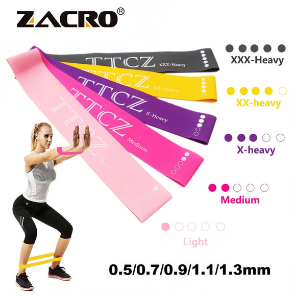60cm Resistance Bands Upgraded 24 Inch Fitness Band Elastic Rubber 0.5mm-1.3mm for Yoga Pilates Sport Training Workout Exercise