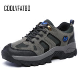 COOLVFATBO Military Tactical Boots For Men Leather Outdoors Round Toe Sneakers