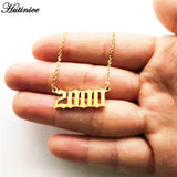 Custom Jewelry Special Date Year Number Necklace for Women 1994 1995 1996 1997 1998 1999 from 1980 to 2002 Personalized Collares