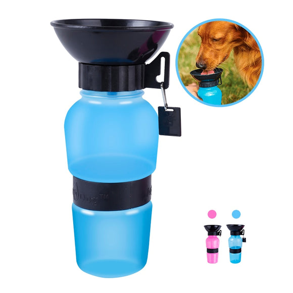 Dog Drinking Water Bottle Outdoor Pet Feeder Squeeze Dispenser