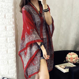 Fashion Floral Chiffon Blouses Women Spring Summer Style Beachwear Cover up