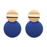 Fashion Statement Earrings 2019 Metal Round Geometric Earrings For Women Hanging Dangle Earrings Drop Earing Modern Jewelry Pun