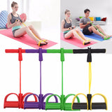 Fitness Resistance Band Pedal Exerciser Rope Tube Elastic Latex Pedal Pull Ropes Exercise Equipment Women Yoga Pilates Workout