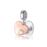 Free Shipping Family Heritage Hanging Charms High Quality Silver Love heart Bead Fit Pandora Bracelet For Women DIY Jewelry