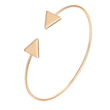 KISS WIFE 5Pcs/Set Fashion Punk Gold Chain Moon Leaf Crystal Geometry Open Bracelet Set Women Charm Beach Jewelry A Direct Sale