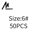 MEREDITH 50pcs/lot Fishing Connector Pin Bearing Rolling Swivel Stainless Steel with Snap Fishhook Lure Swivels Tackle