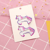 NEW Kids Hair Accessories Headwear 2-6Pcs/Set Flamingo Pineapple Fruit Hairpins Cartoon Mermaid Horse Rainbow Hair Clip for Girl