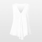 Women Chiffon Blouses Sexy Sleeveless V Neck Shirt Fashion Summer Ladies Tees Tops
