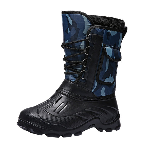 Winter men's casual warm camouflage military snow boots