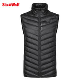Men Winter Heated Vest USB Infrared heating Jacket  Carbon Fiber Electric Clothes