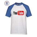 YouTube Logo Print Cotton Funny T Shirt for Men