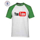 YouTube Logo Print Cotton Funny T Shirt for Men