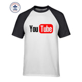 YouTube Logo Print Cotton Funny T Shirt for Men