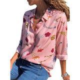 Women Blouses 2019 Fashion Long Sleeve Turn Down Collar Office Shirt Chiffon Blouse Shirt