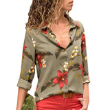 Women Blouses 2019 Fashion Long Sleeve Turn Down Collar Office Shirt Chiffon Blouse Shirt