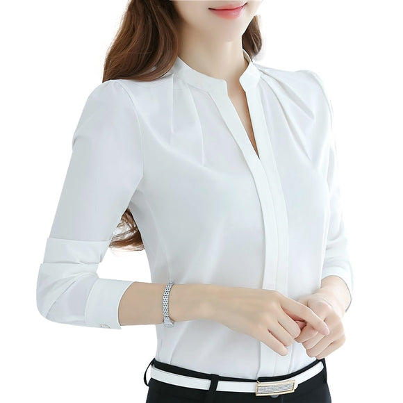 Women Blouses Long Sleeve Chiffon Blouse Shirt