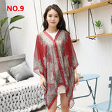 Women Blouses Summer Top Slash Neck Irregular Shirt Beachwear