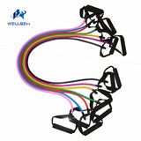 Yoga Pull Rope Fitness Resistance Bands Exercise Tubes Practical Training Elastic Band Rope Yoga Workout Cordages 1PC