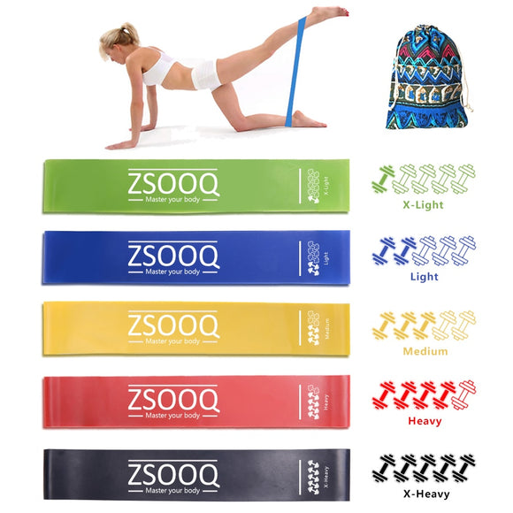 ZSOOQ Bands For Fitness Equipment Yoga Resistance Latex Rubber Pull Loop Band Sports Exercise Training Workout Expander