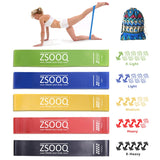 ZSOOQ Bands For Fitness Equipment Yoga Resistance Latex Rubber Pull Loop Band Sports Exercise Training Workout Expander