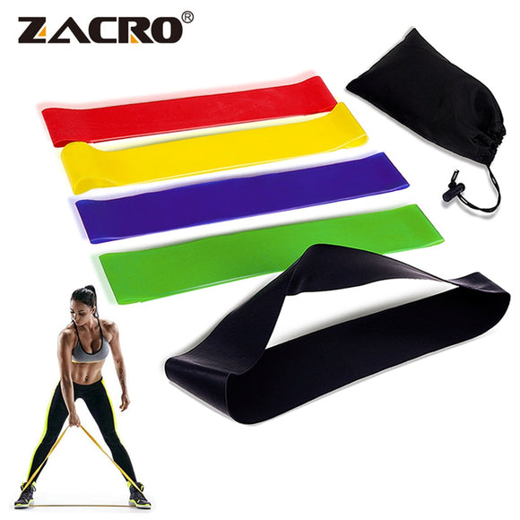 Zacro 5 Levels Resistance Bands Rubber Elastic Fitness Resistance Bands Loop Set 60cm Fitness Band for Exercise Yoga Workout