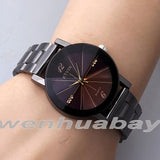 KEVIN New Design Women Watches Fashion Black Round Dial Stainless Steel Band Quartz Wrist Watch Mens Gifts relogios feminino