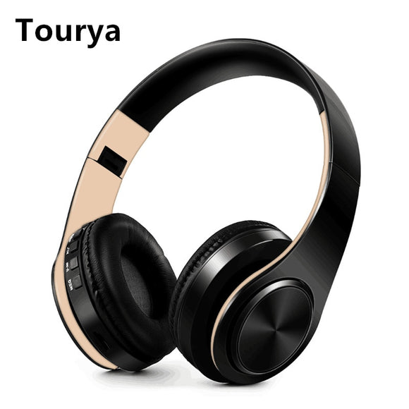Tourya B7 Wireless Headphones Bluetooth Headset Foldable Headphone Adjustable Earphones With Microphone For PC mobile phone Mp3
