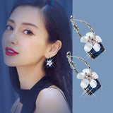 Korean Earrings Exaggerated Atmosphere Trend Temperament Fashion Ear Jewelry Crystal Cherry Earrings Earrings For Women
