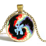 Hot! Unicorn Necklace. Horse Necklace, Animal Pendant Necklace, Glass Cabochon Necklace, Art Pendant Jewelry, Handmade.