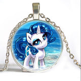 Hot! Unicorn Necklace. Horse Necklace, Animal Pendant Necklace, Glass Cabochon Necklace, Art Pendant Jewelry, Handmade.