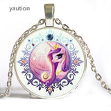 Hot! Unicorn Necklace. Horse Necklace, Animal Pendant Necklace, Glass Cabochon Necklace, Art Pendant Jewelry, Handmade.