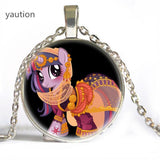 Hot! Unicorn Necklace. Horse Necklace, Animal Pendant Necklace, Glass Cabochon Necklace, Art Pendant Jewelry, Handmade.