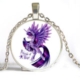 Hot! Unicorn Necklace. Horse Necklace, Animal Pendant Necklace, Glass Cabochon Necklace, Art Pendant Jewelry, Handmade.