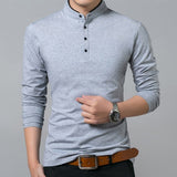 Liseaven Mandarin Collar Long Sleeve Shirt