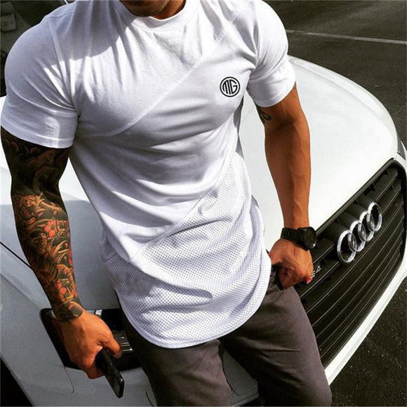 Brand Mens muscle T shirt bodybuilding fitness men TShirt