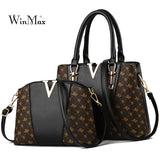 2 PCS Women Bags Set Leather Handbag New Women Tote Bag Ladies Handbags Shoulder Bag for Women 2018 Luxury Messenger Bag Bolsas