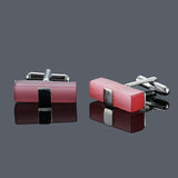 Novelty fashion shirt cufflink for mens gift Brand cuff button red blue Crystal cuff link High Quality Suit accessories Jewelry