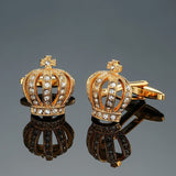 Novelty fashion shirt cufflink for mens gift Brand cuff button red blue Crystal cuff link High Quality Suit accessories Jewelry