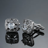 Novelty fashion shirt cufflink for mens gift Brand cuff button red blue Crystal cuff link High Quality Suit accessories Jewelry