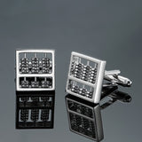 Novelty fashion shirt cufflink for mens gift Brand cuff button red blue Crystal cuff link High Quality Suit accessories Jewelry