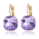 Personality Women Fashion Crystal Black Earrings crystal Sweet Trend With Gems drop Earrings wedding Jewelry Gifts girl