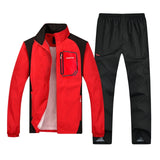 New Men's Set Spring Autumn Man Sportswear Sporting Suit Casual Sweatsuit Male's Walking Clothing Tracksuit Set Asia Size L-5XL