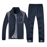 New Men's Set Spring Autumn Man Sportswear Sporting Suit Casual Sweatsuit Male's Walking Clothing Tracksuit Set Asia Size L-5XL