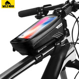 WILD MAN Mountain Bike Bag Rainproof Waterproof Mtb Front Bag 6.2inch Mobile Phone Case Bicycle Top Tube Bag Cycling Accessories