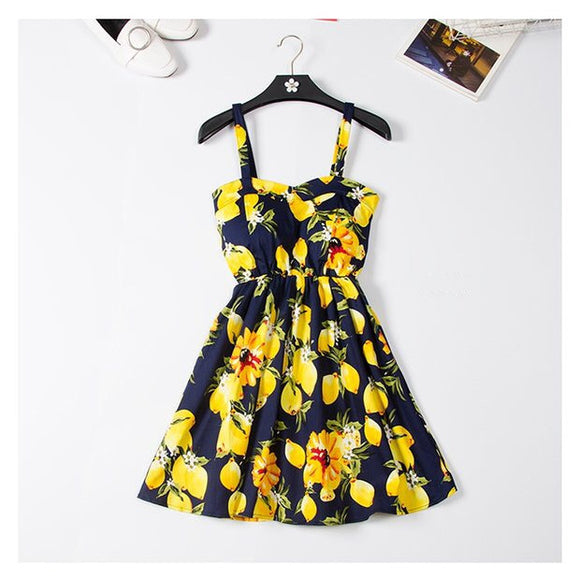 New Off shoulder ruffle Dot summer Dress women