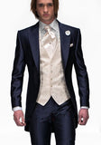 Hot Sale Custom Groom Tuxedos Formal Wear Wedding Suits Groomsman/Bridegroom Best Man Wholesale ( Jacket+Pants+Vest ) Fit Suit